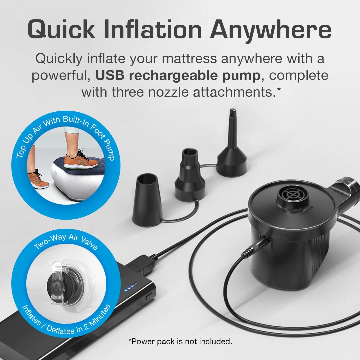 Active Era Single Camping Air Bed – Navy/White 6 Active Era Single Camping Air Bed – Navy/White - Image 4