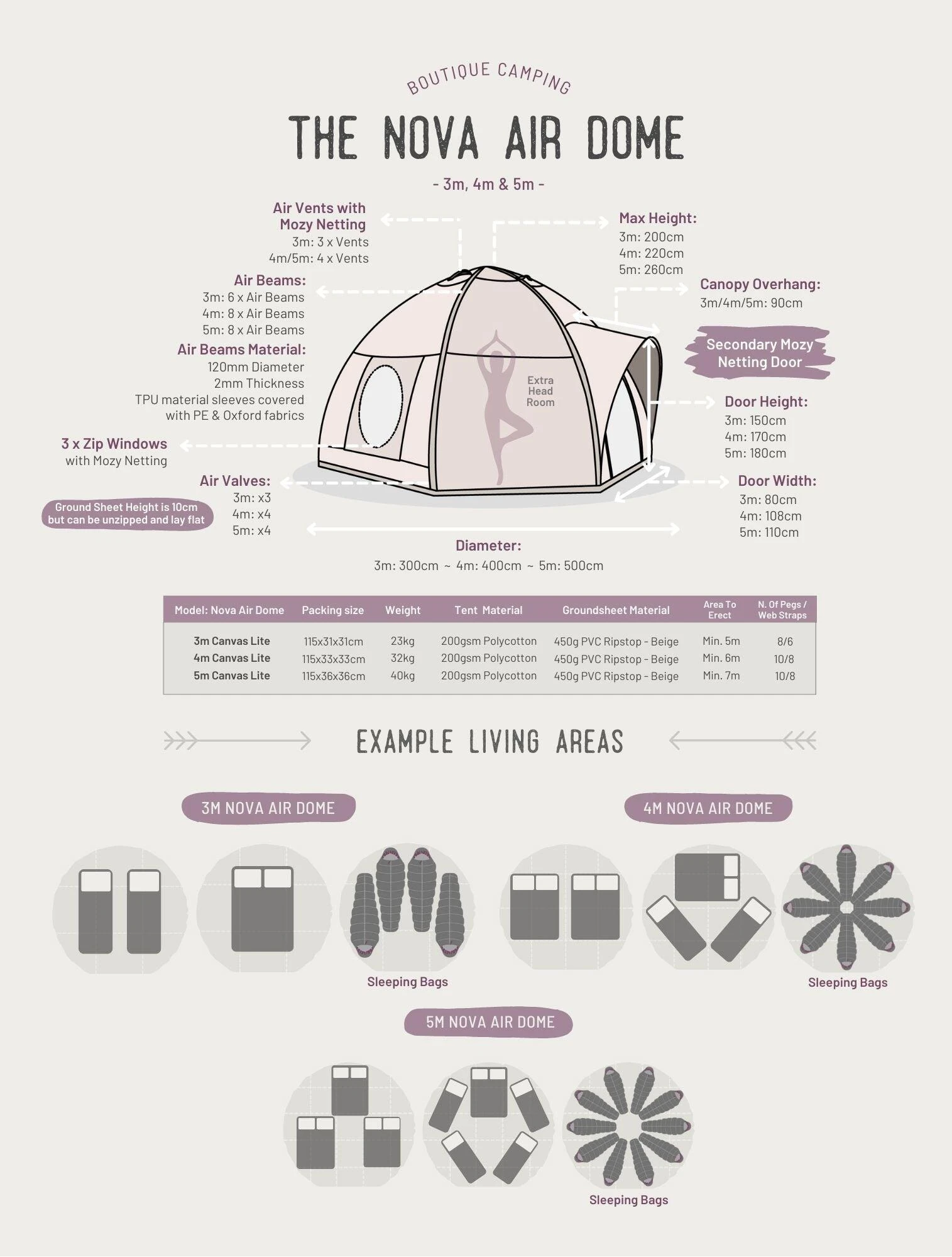 Boutique Camping Nova Air Dome Tent 7 Boutique Camping Nova Air Dome Tent - Image 5