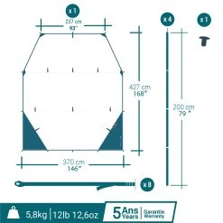 Quechua MULTIFUNCTION TARP CAMPING SHELTER -Quechua Shop k231fb8f77671f02f48282ba9d95bf164