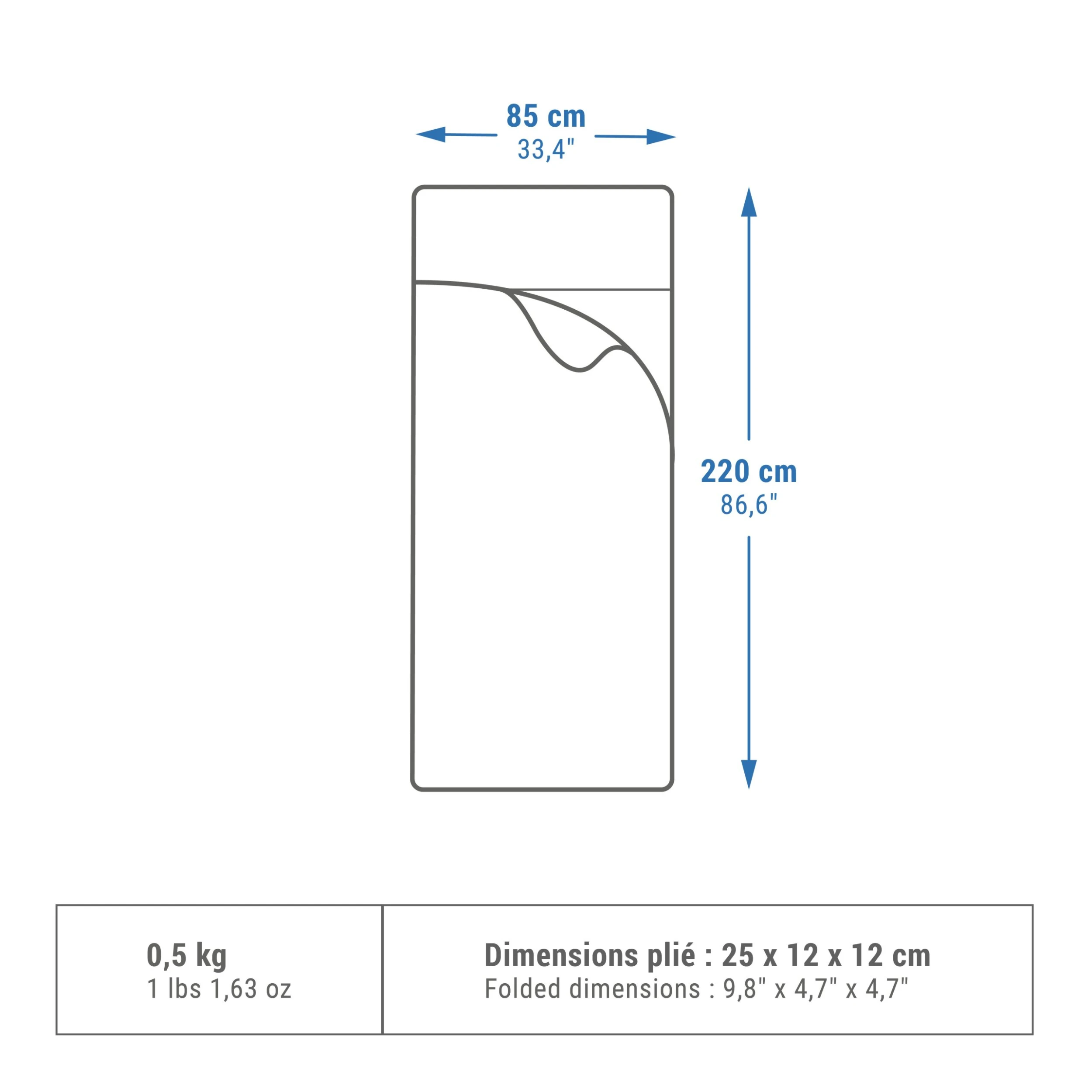 Quechua COMFORT COTTON BAG LINER FOR SLEEPING BAG 4 Quechua COMFORT COTTON BAG LINER FOR SLEEPING BAG - Image 2