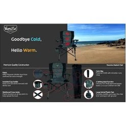 Vanilla Leisure Vesuvius Folding Heated Camping Chair + FREE Power Bank -Quechua Shop k7c469b81bb96ee71d00974366c9ab7bf