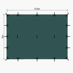 Lomo 4.5m X 3m Bushcraft Tarp -Quechua Shop k86e40696c1198b06e76a40eac7095095