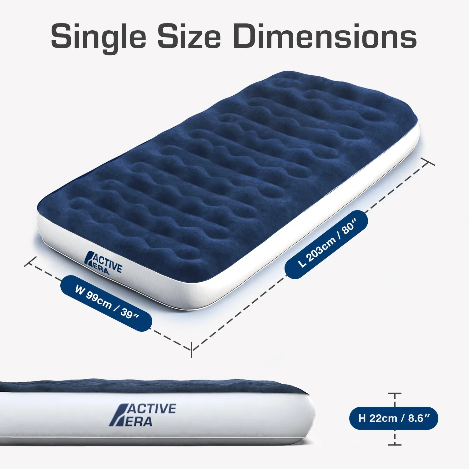Active Era Single Camping Air Bed – Navy/White 5 Active Era Single Camping Air Bed – Navy/White - Image 3