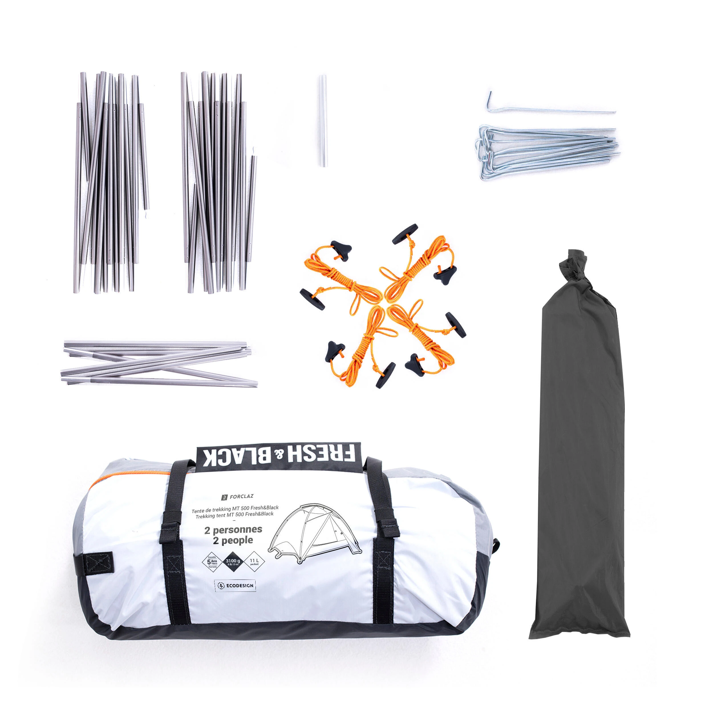 Forclaz 2 Man Dome Trekking Blackout Tent - MT500 F&B 19 Forclaz 2 Man Dome Trekking Blackout Tent - MT500 F&B - Image 17