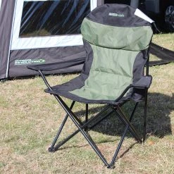 Outdoor Revolution High Back XL Chair Dark Green And Black -Quechua Shop k93e7b385c67eeb069263dcbe01d4390a