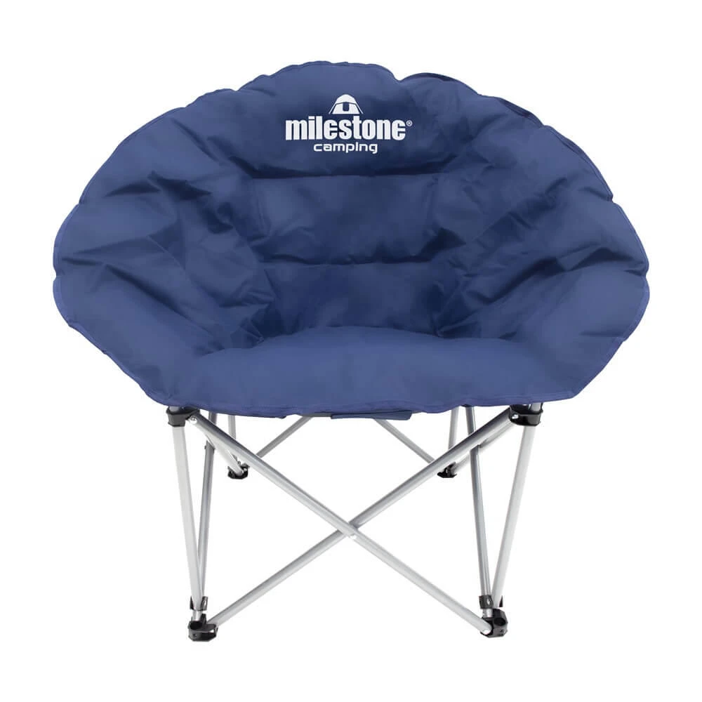 Milestone Camping Milestone Navy Blue Deluxe Moon Chair 4 Milestone Camping Milestone Navy Blue Deluxe Moon Chair - Image 2