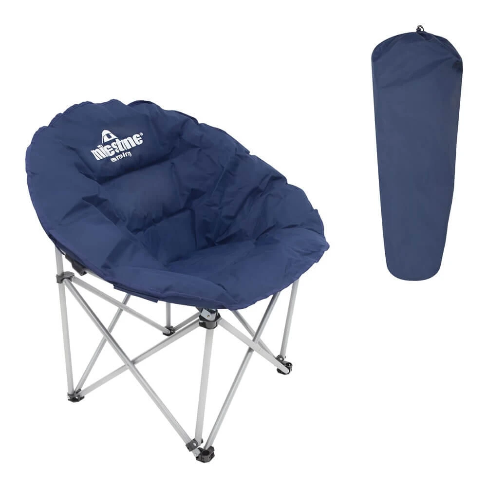 Milestone Camping Milestone Navy Blue Deluxe Moon Chair 3 Milestone Camping Milestone Navy Blue Deluxe Moon Chair
