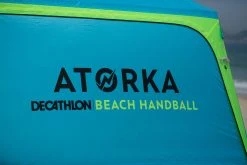 ATORKA HGA500 Beach Handball Tent - Blue/Yellow -Quechua Shop kbc458338570b2b00d672450a922052c8