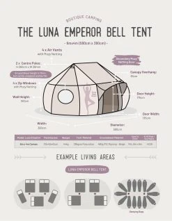 Boutique Camping Luna Emperor Bell Tent 11 Boutique Camping Luna Emperor Bell Tent -Quechua Shop kbe4402828513e30b81ff2f4a55b5bfc3