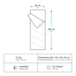 Quechua Cotton Camping Sleeping Bag -Quechua Shop kdf259d1335903c870ce7a4ecf5987bac