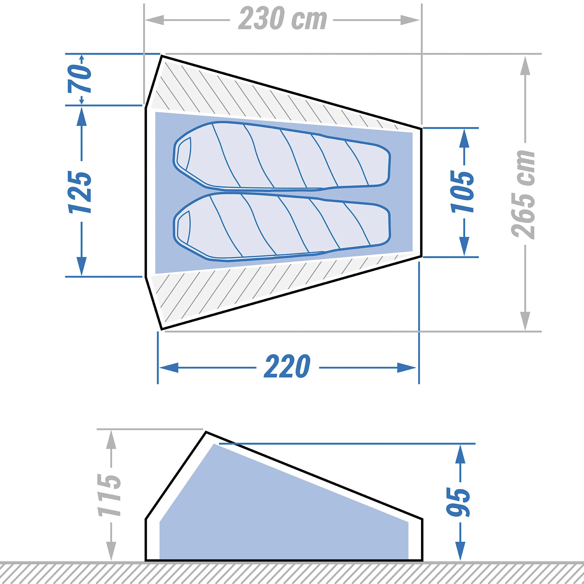 Forclaz 2 Man Trekking Tarp Tent 6 Forclaz 2 Man Trekking Tarp Tent - Image 4