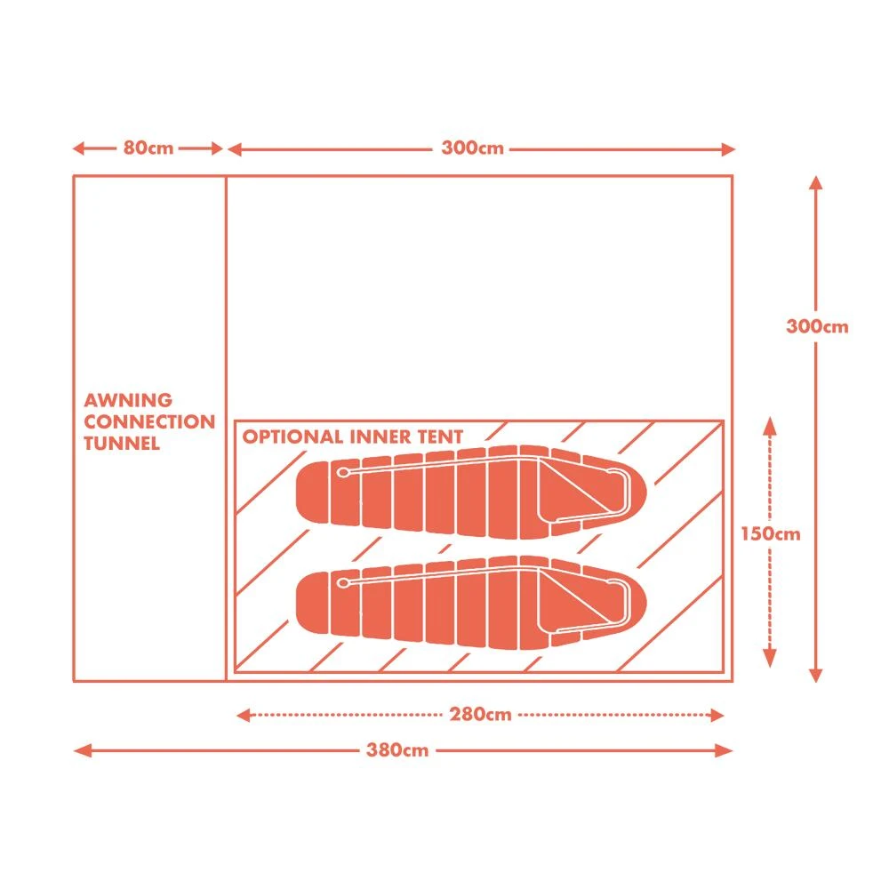 Khyam Kamper Compact Pole & Sleeve Driveaway Campervan Awning 9 Khyam Kamper Compact Pole & Sleeve Driveaway Campervan Awning - Image 7